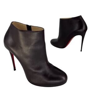 Christian Louboutin Bellissima 100MM Leather Ankle Booties
